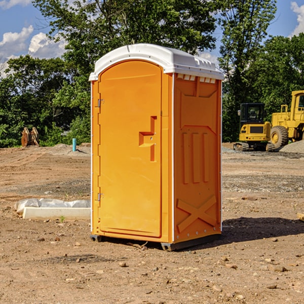 how often are the portable restrooms cleaned and serviced during a rental period in Asylum PA